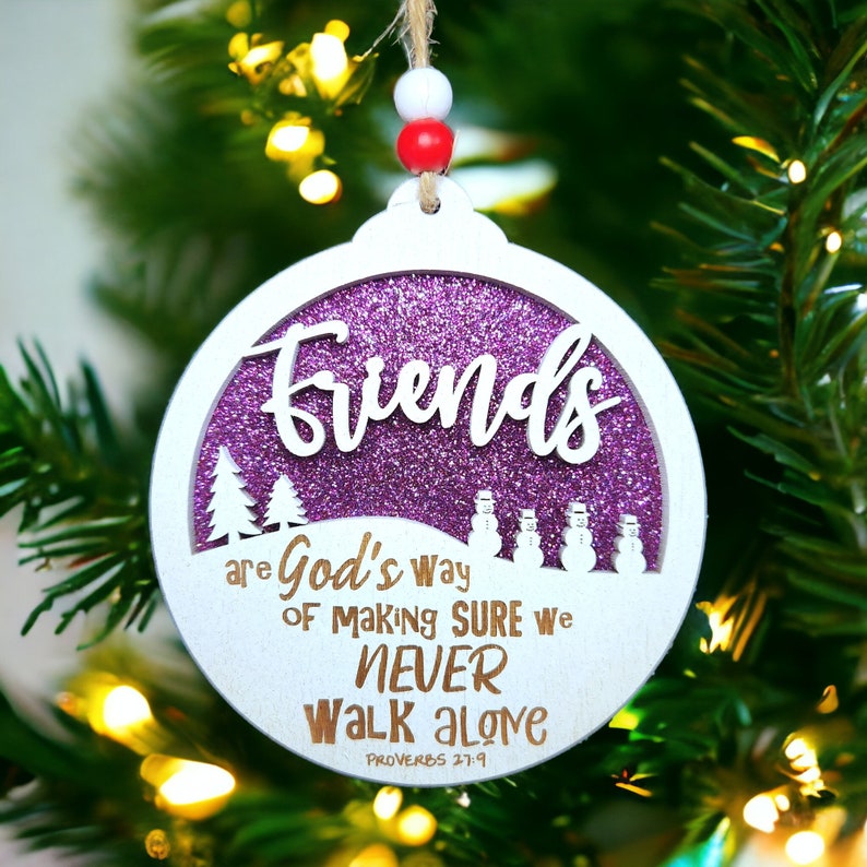 Friends Christmas Ornament, Christmas Gift for Friends