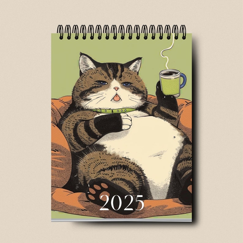 2025 Lazy Kitten Calendar