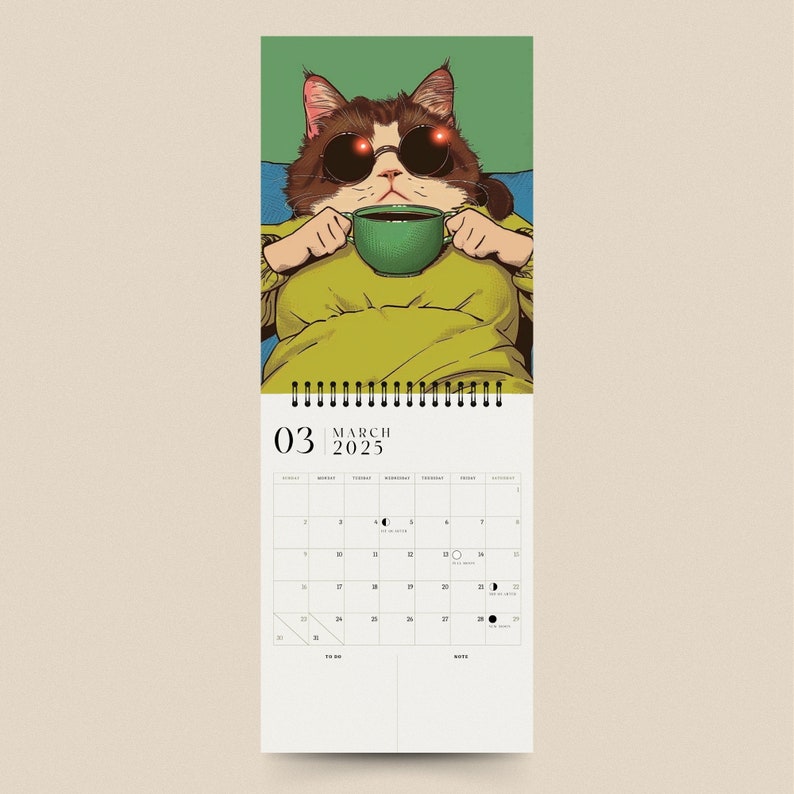 2025 Lazy Kitten Calendar