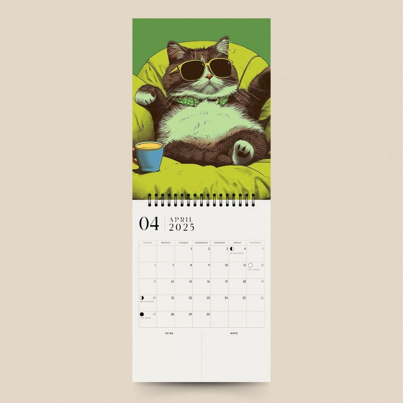 2025 Lazy Kitten Calendar
