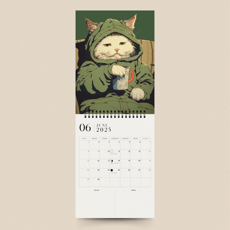 2025 Lazy Kitten Calendar