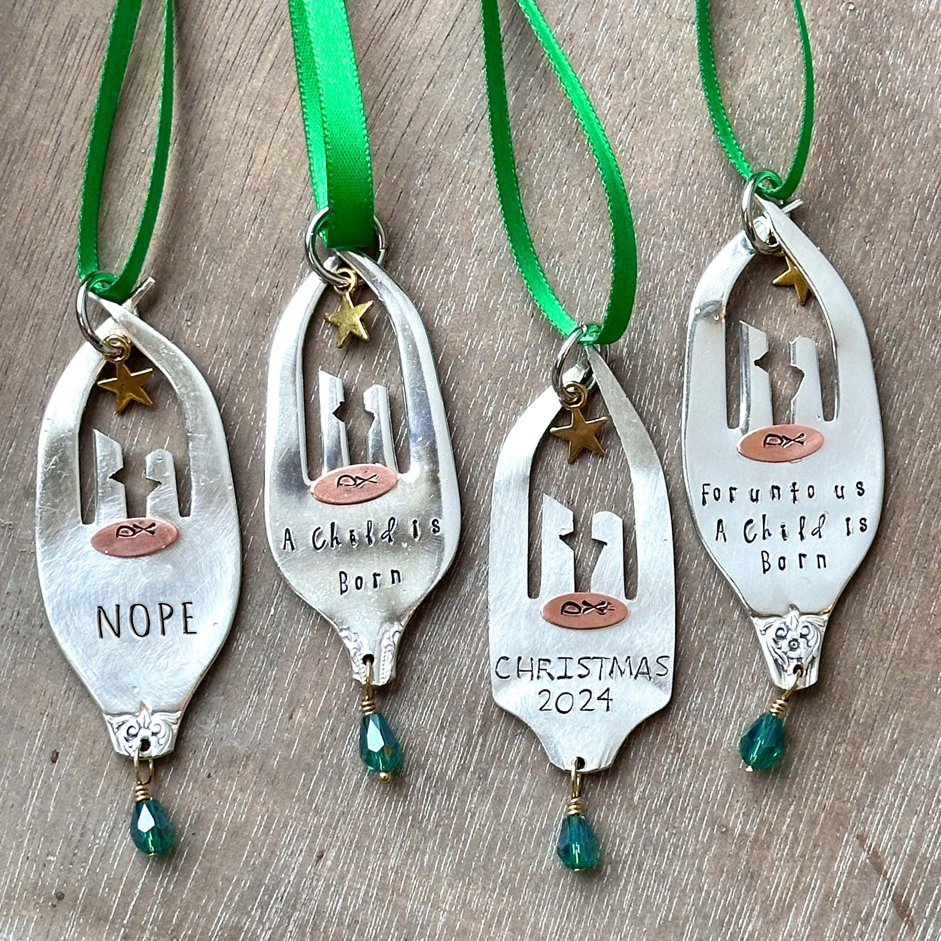 🤘 Fork Nativity Ornaments