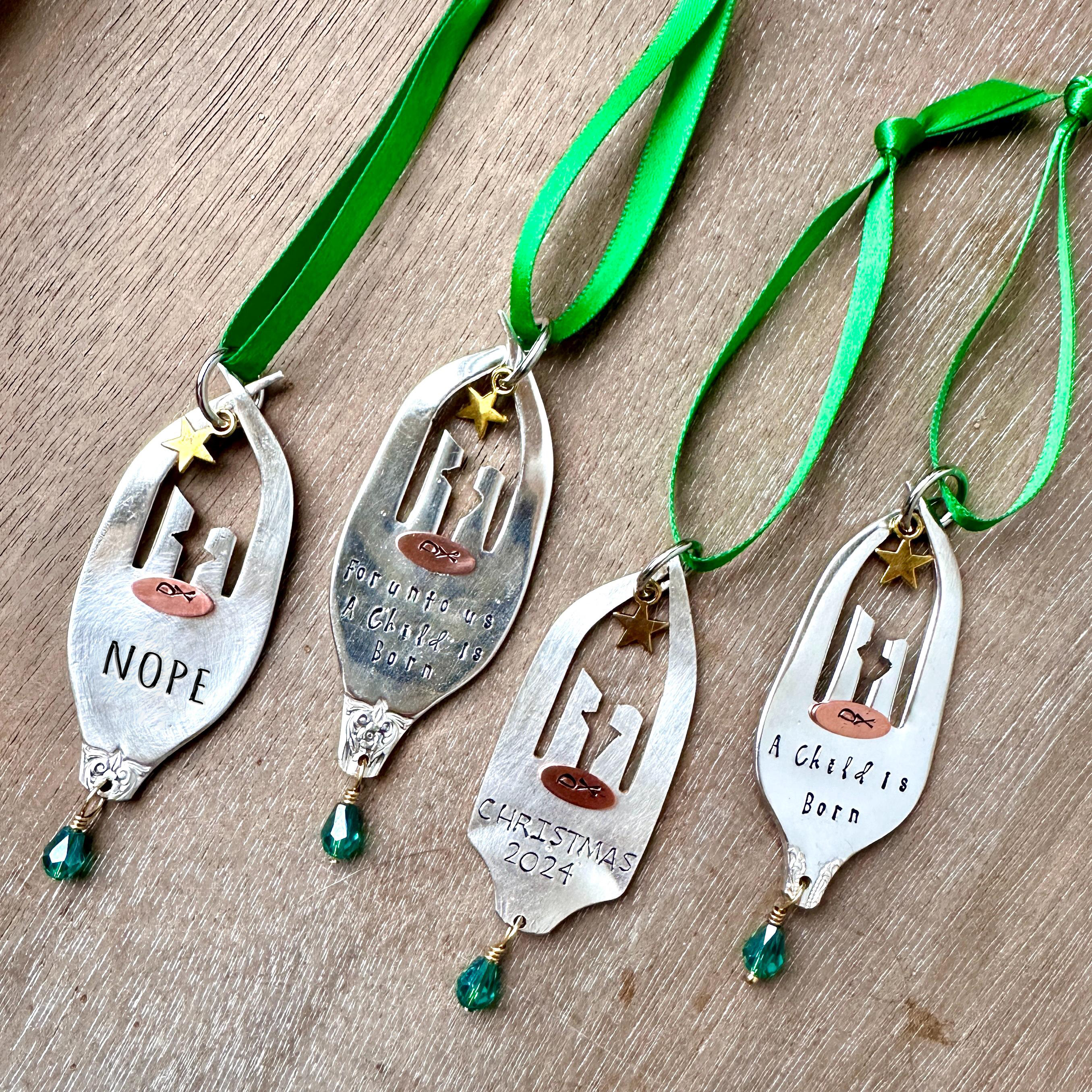 🤘 Fork Nativity Ornaments