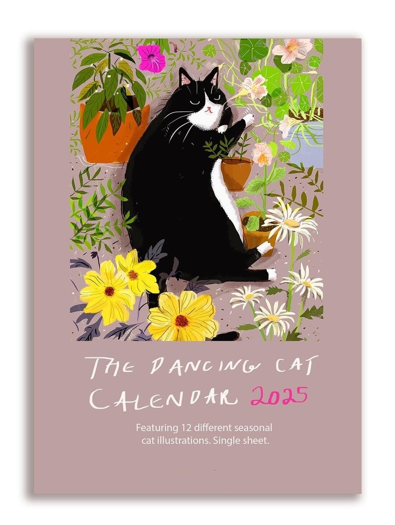 🎄Christmas Hot Sale | 🖼️2025 Dancing Cat Calendar