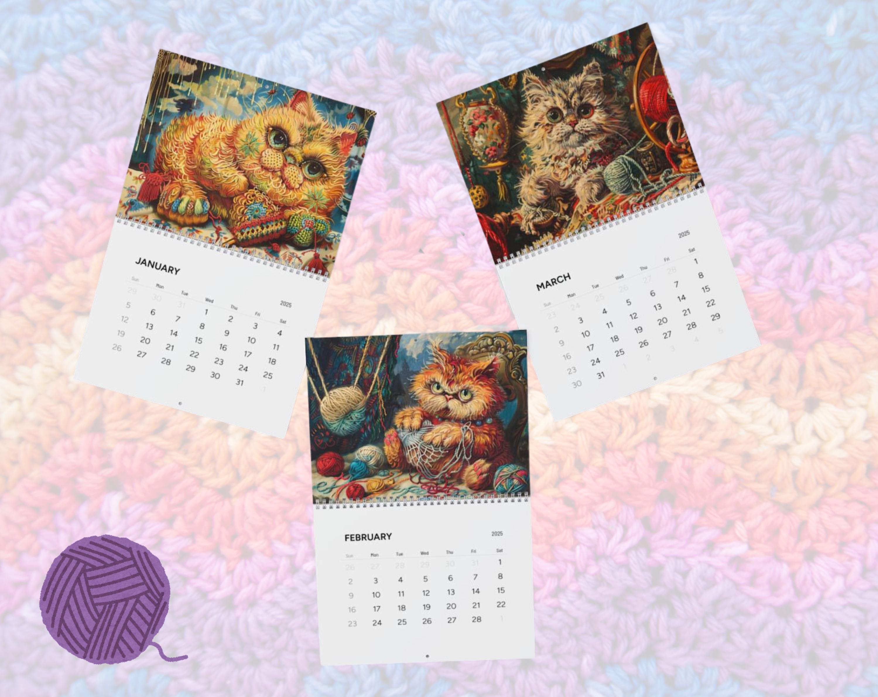 🧶🐱Crochet Cats Wall Calendars