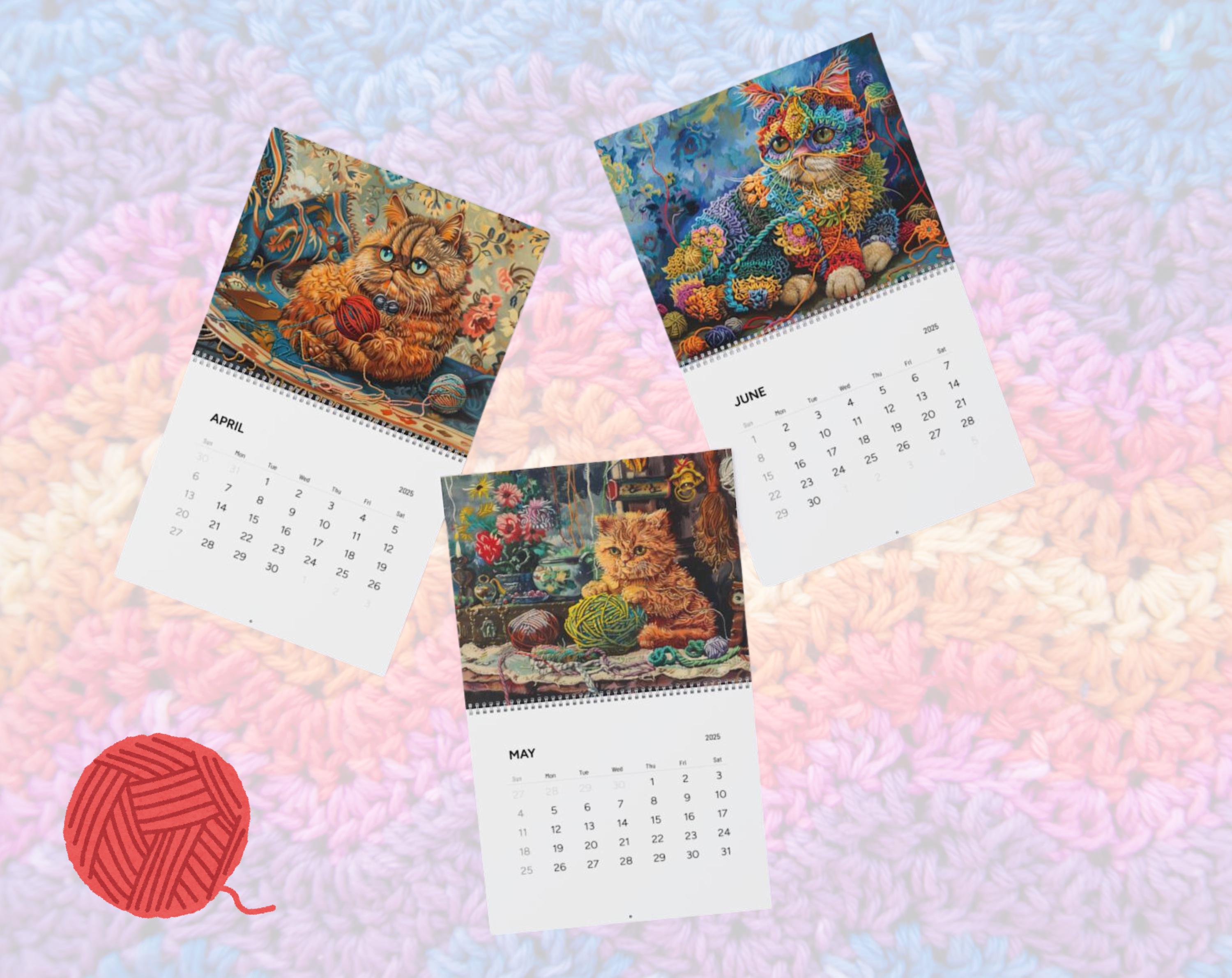 🧶🐱Crochet Cats Wall Calendars