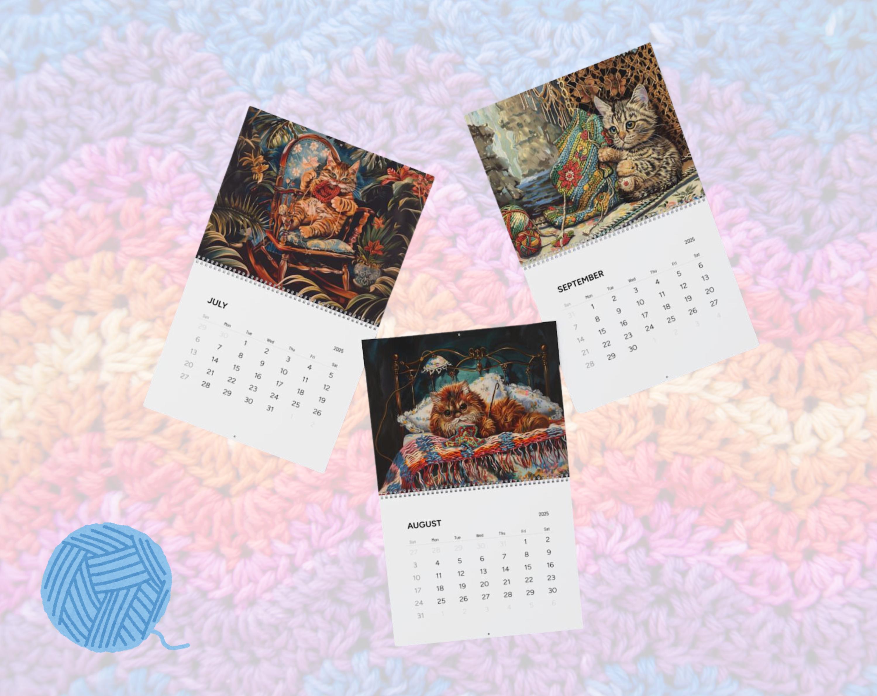 🧶🐱Crochet Cats Wall Calendars