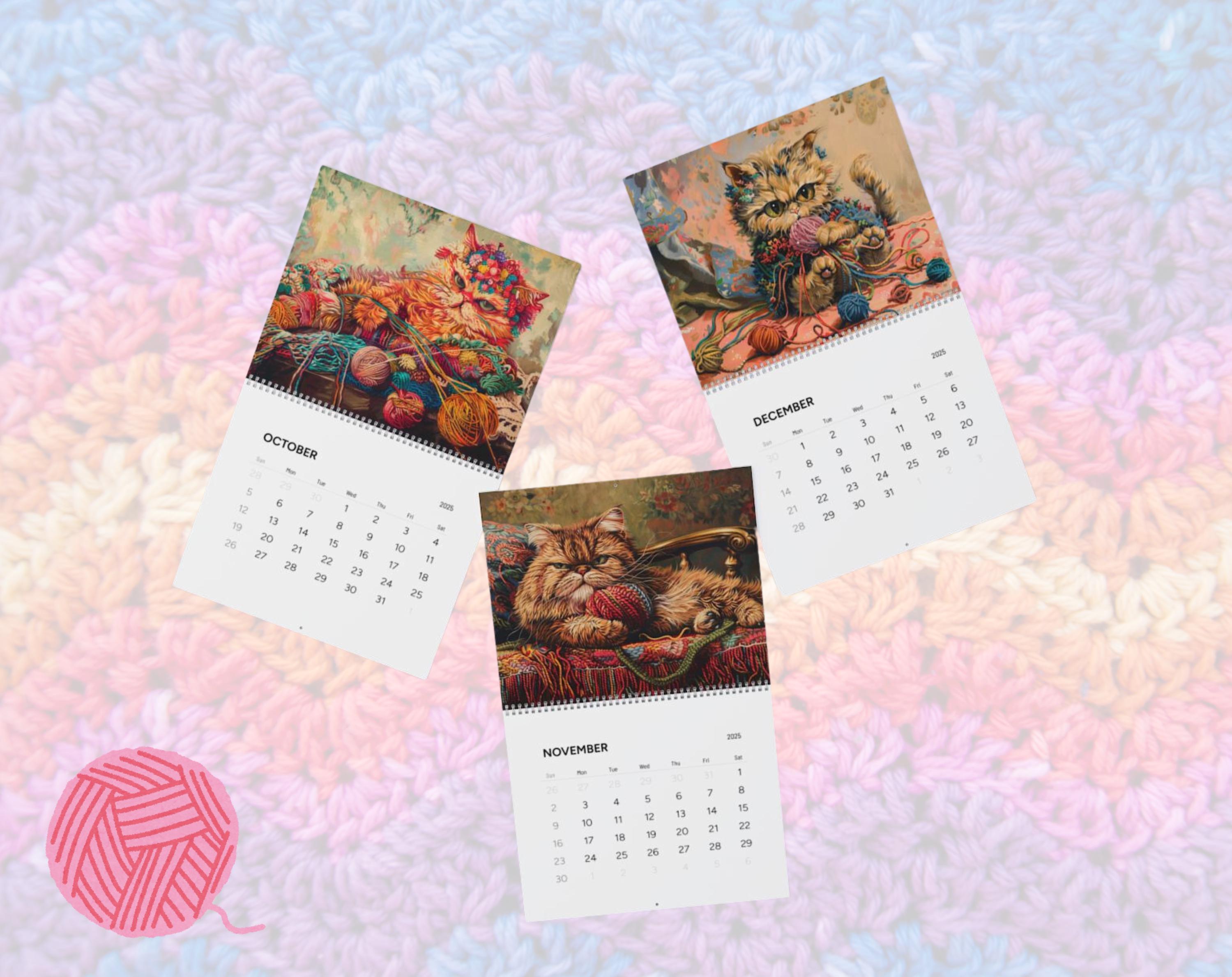 🧶🐱Crochet Cats Wall Calendars