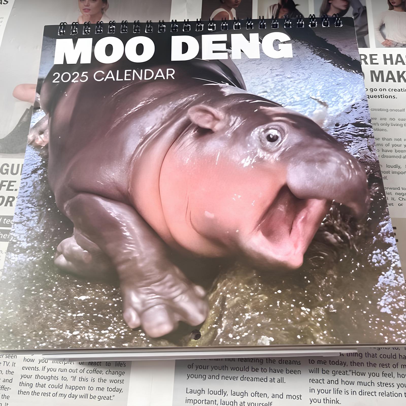 🔥Moo Deng Calendar  | Trendy Viral Christmas Gift