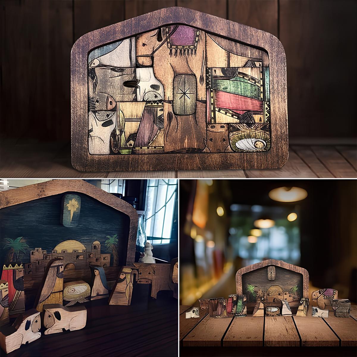 Nativity Puzzle Wooden Jesus Puzzles Set Jigsaw Game-Buy 2 Free Shipping