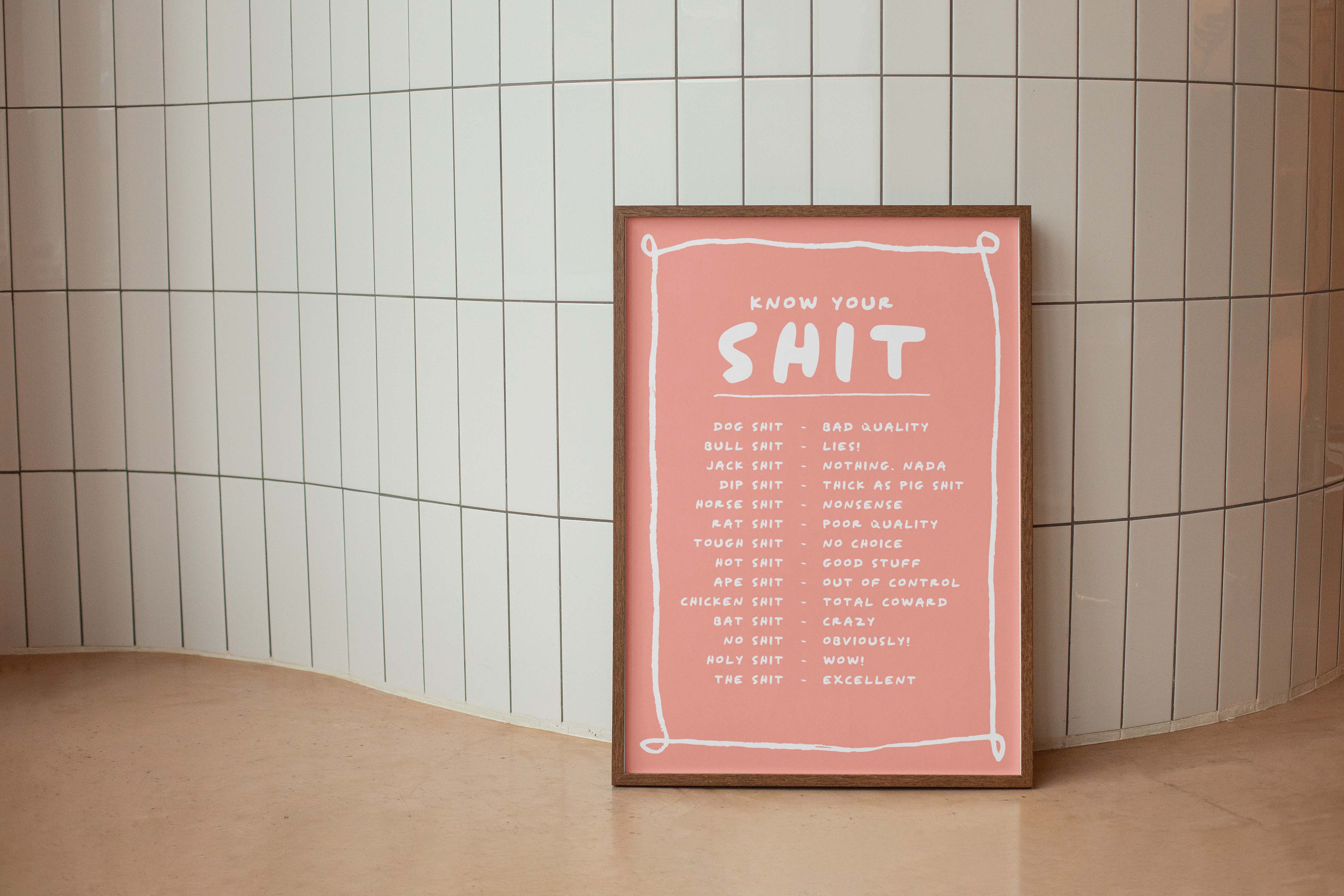 ✨Know Your Sh*t Print - Funny & Stylish Wall Art✨