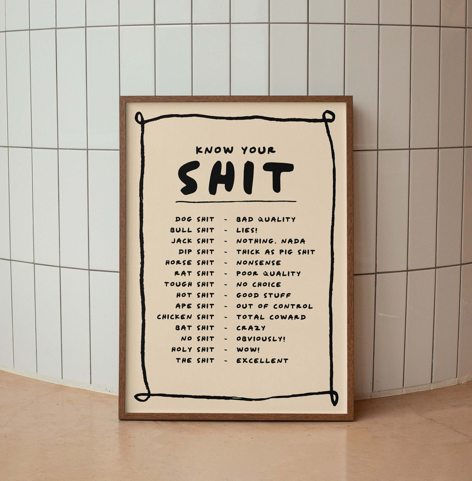 ✨Know Your Sh*t Print - Funny & Stylish Wall Art✨
