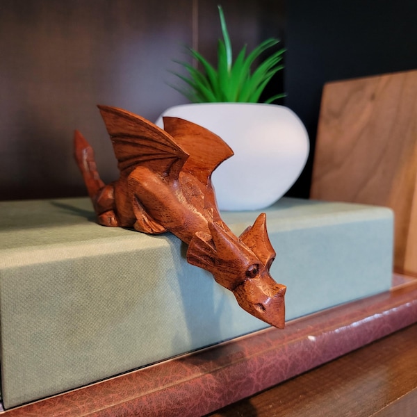 Cute Handcarved Wooden Dragon