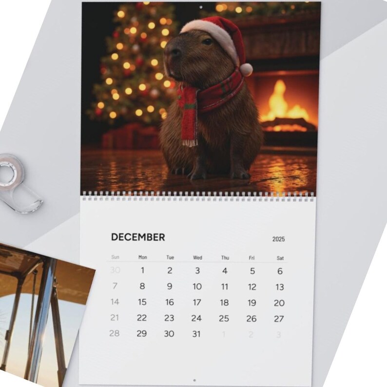 😍2025 Capybara Wall Calendar