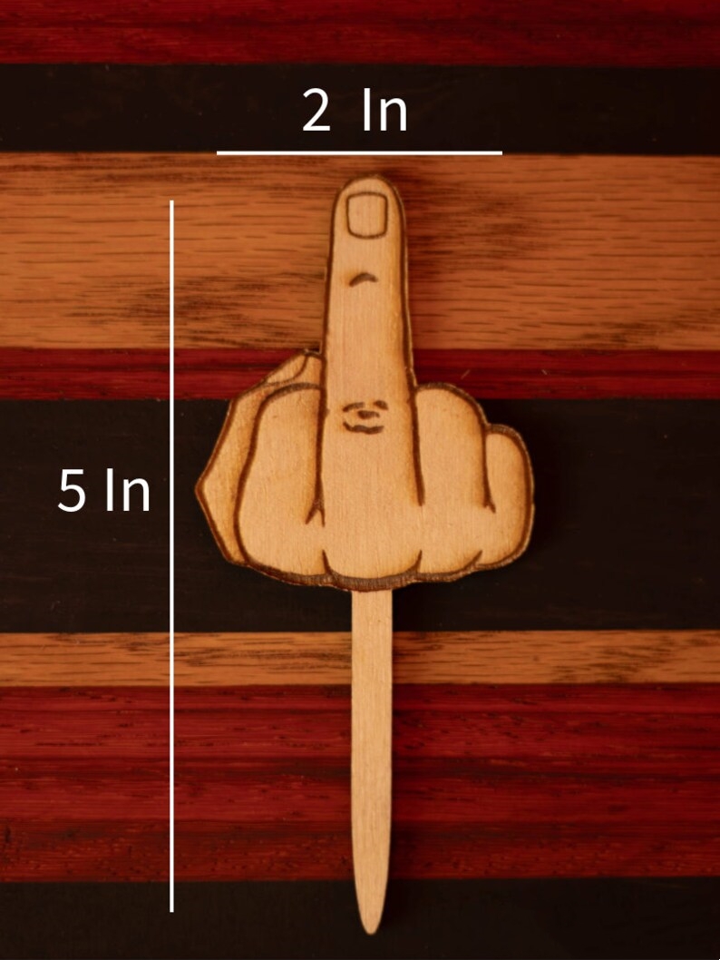 🤣Funny Middle Finger Cupcake Decorations