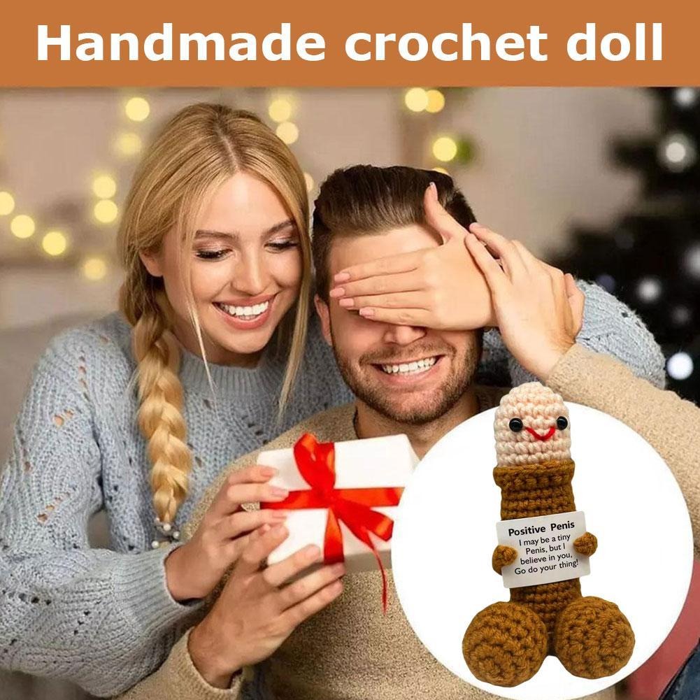 Funny Positive Penis Emotional Support Quotes Dumpster Fire Crochet Hanging Ornament