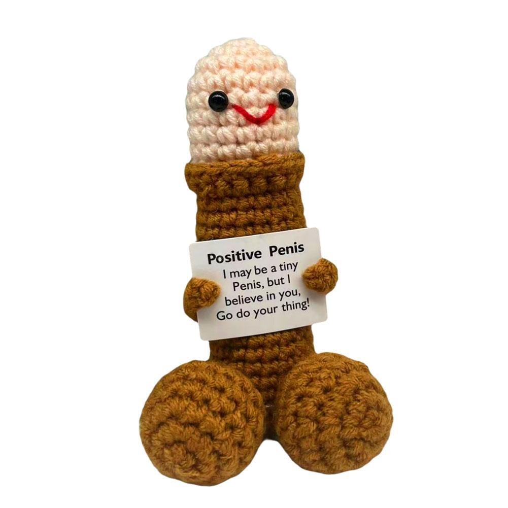 Funny Positive Penis Emotional Support Quotes Dumpster Fire Crochet Hanging Ornament