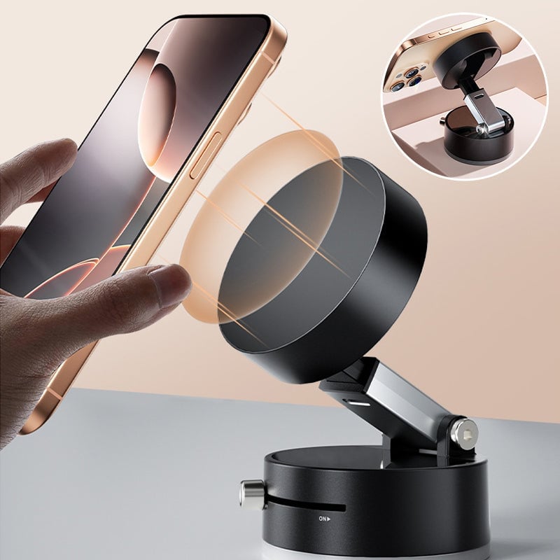 Magnetic Phone Holder with Vacuum Suction