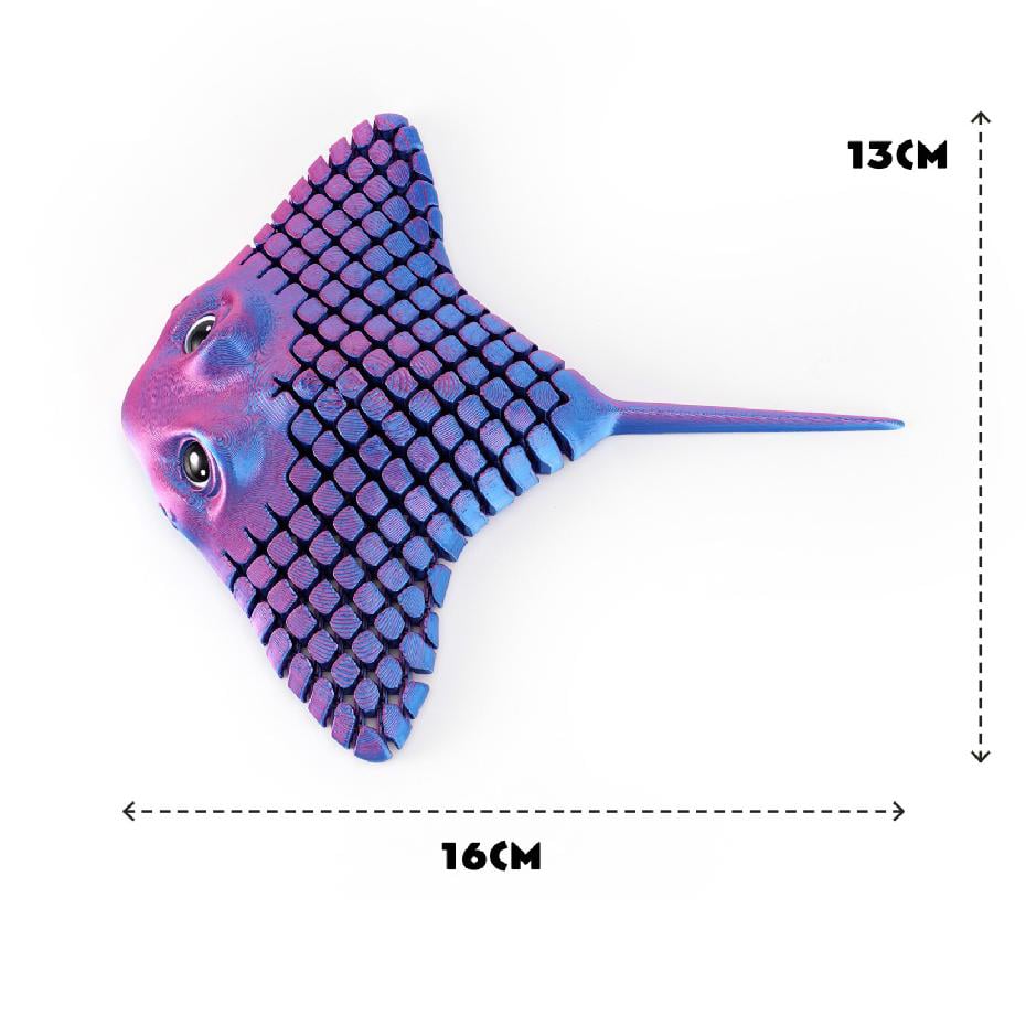 3D Printed Manta Ray Fidget Toy