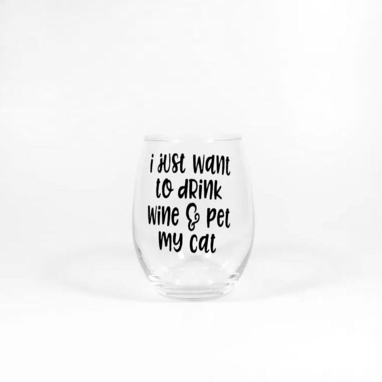 Funny Wine Glass for Animal Lover