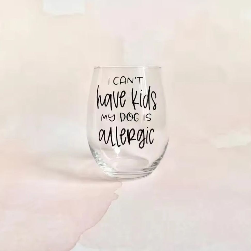 Funny Wine Glass for Animal Lover