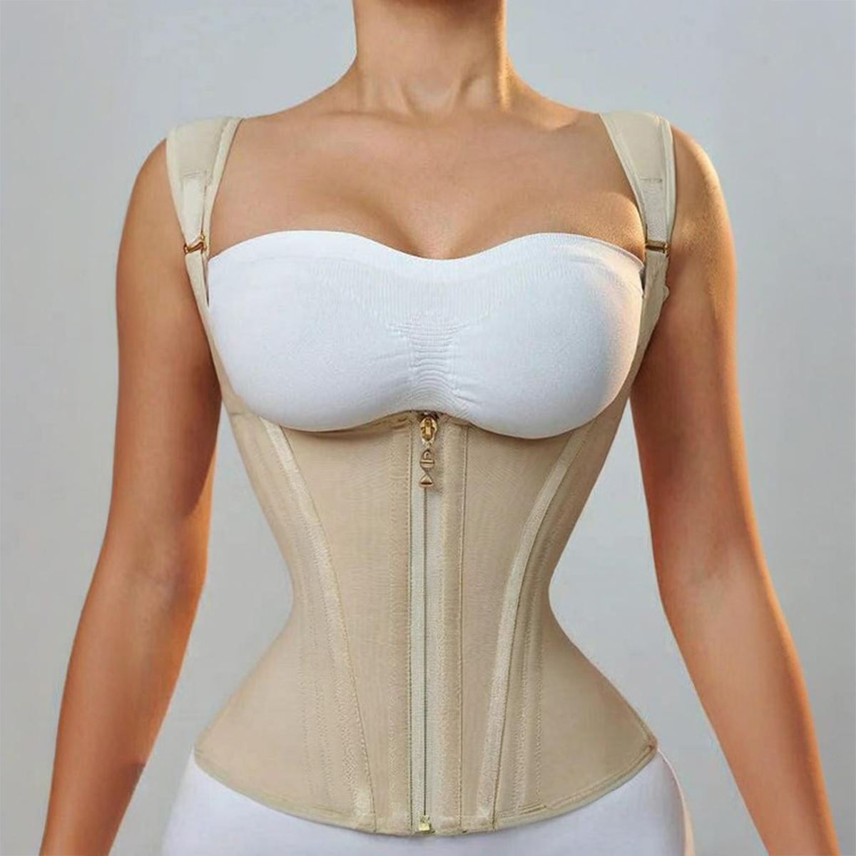 Double Compression Waist Trainer Corset with Zipper