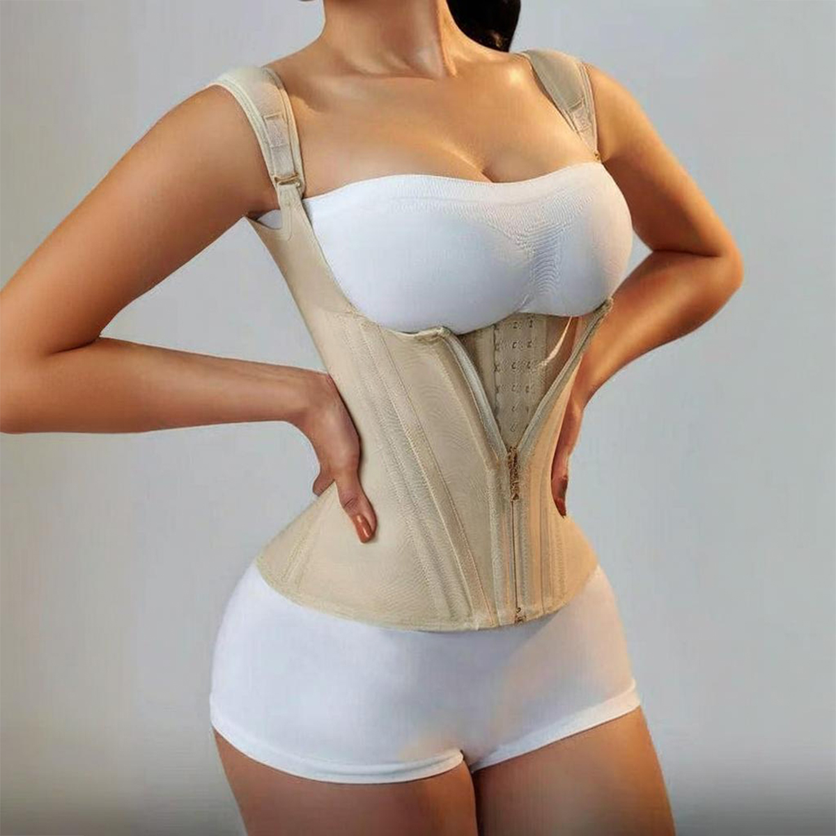 Double Compression Waist Trainer Corset with Zipper