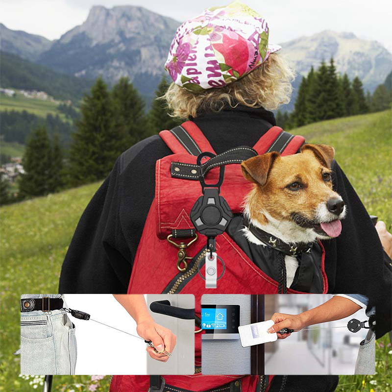 Heavy Duty Retractable Keychain with Tactical ID Badge Holder