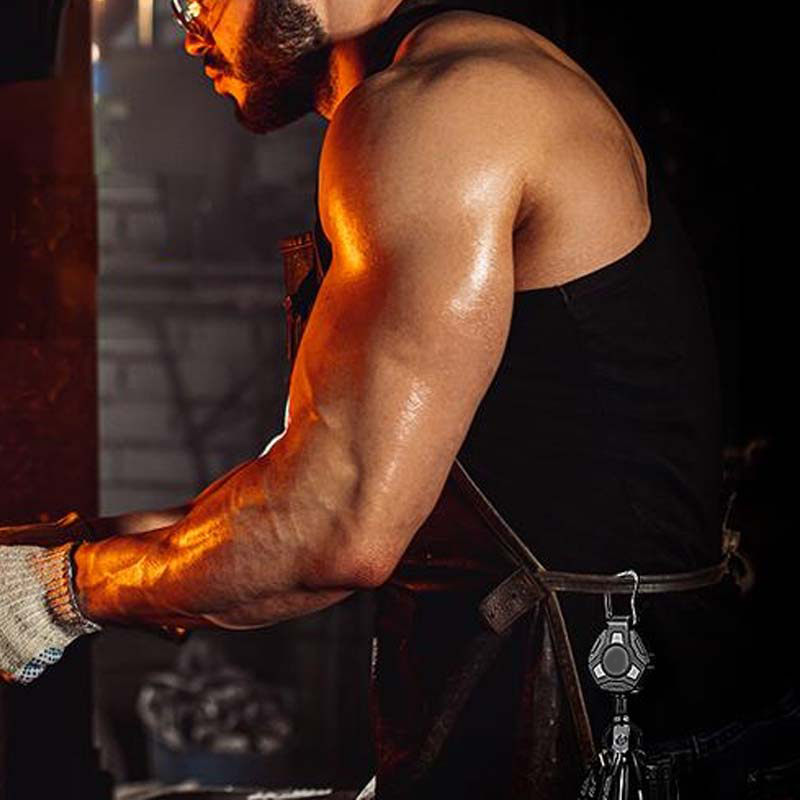 Heavy Duty Retractable Keychain with Tactical ID Badge Holder