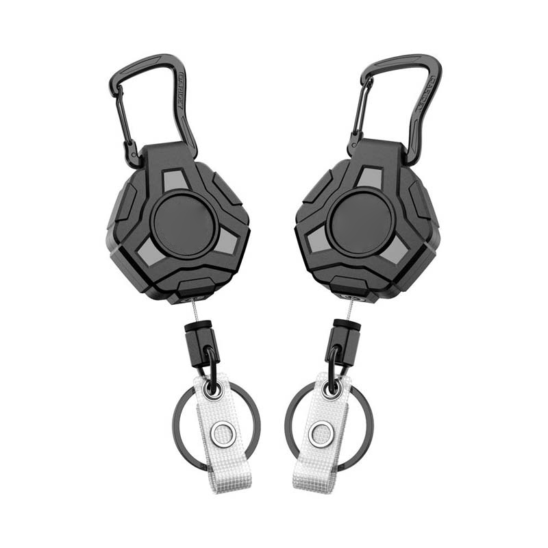 Heavy Duty Retractable Keychain with Tactical ID Badge Holder