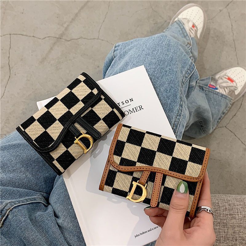 📇Women's Plaid Card Holder