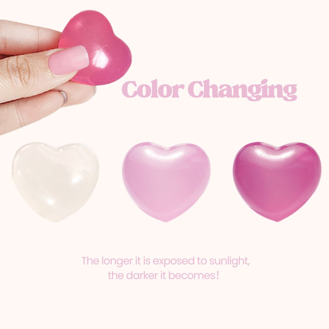 Color-Changing Heart Squishy Toy
