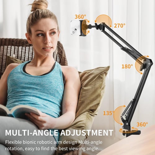 Heavy-duty Aluminum-magnesium Alloy Bed Phone/Tablet Holder