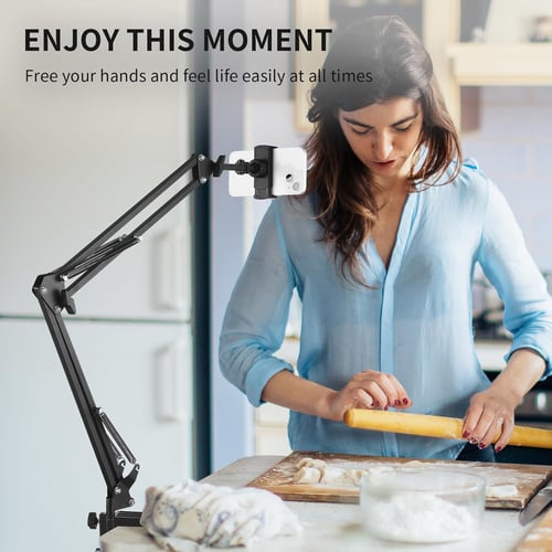 Heavy-duty Aluminum-magnesium Alloy Bed Phone/Tablet Holder