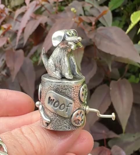 ✨2025 New Arrival🐔 Handcrafted Silver Clay Automata – The Funny Silver Chicken Toy 🐔