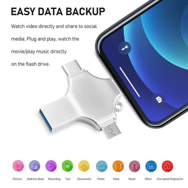 4-in-1 USB Flash Drive - 1TB Storage