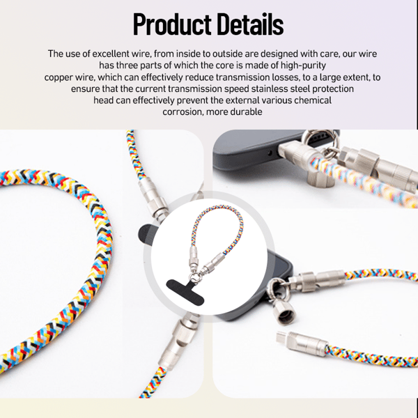 2-in-1 Mobile Phone Lanyard & Charging Cable