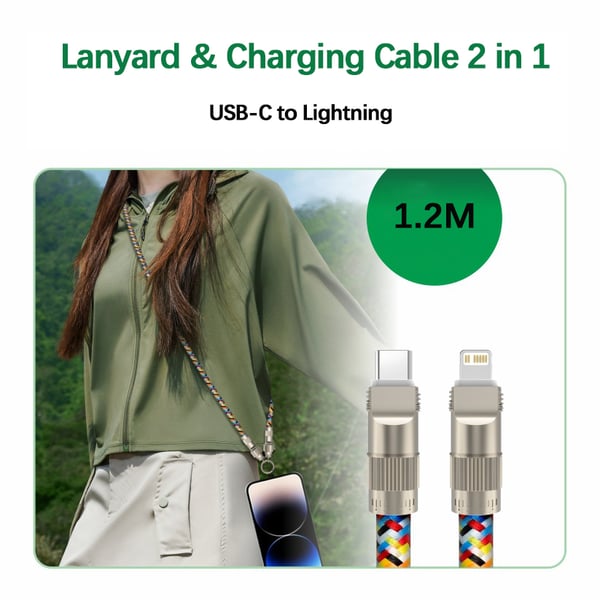 2-in-1 Mobile Phone Lanyard & Charging Cable