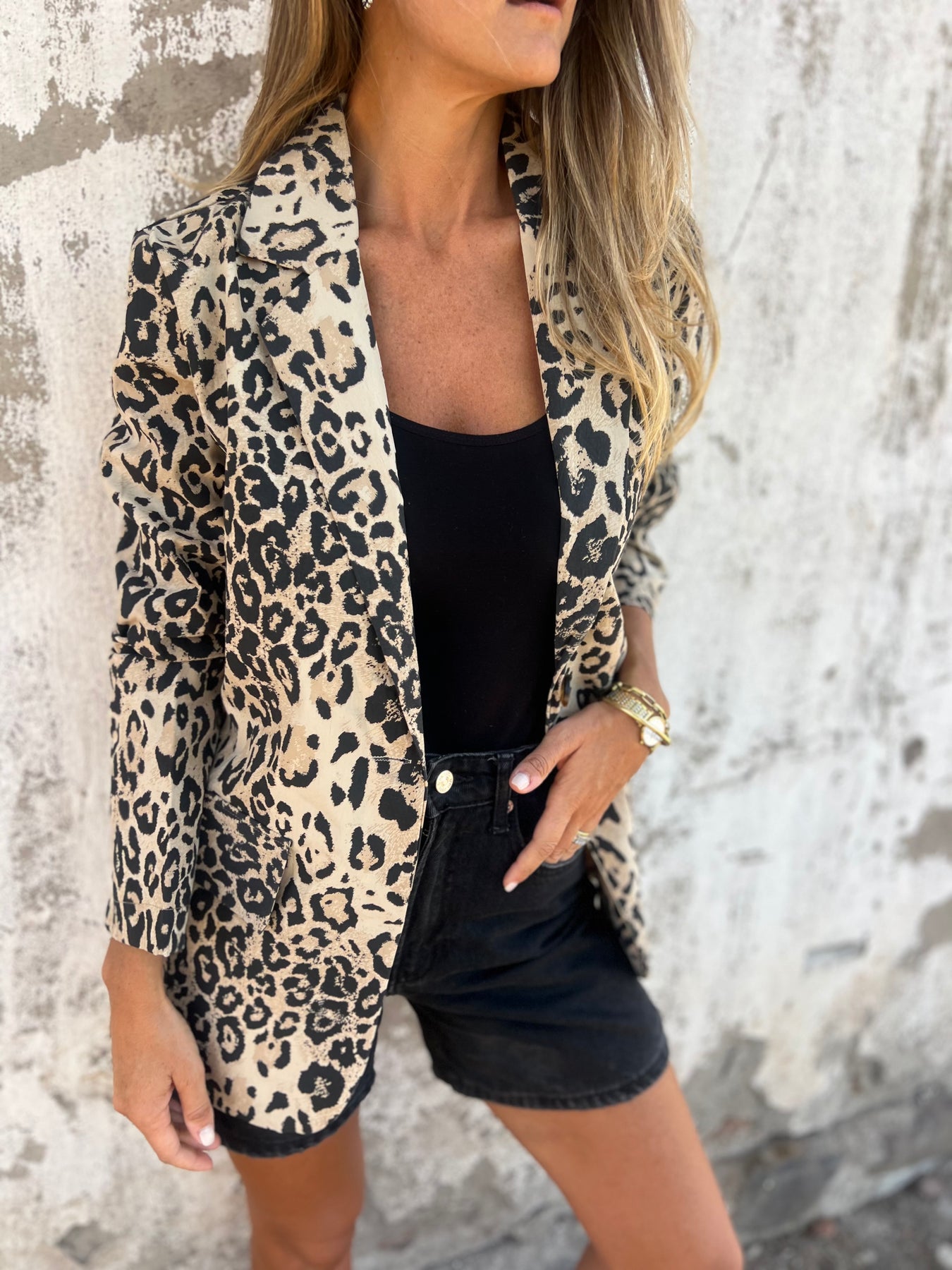 Leopard Print Suit Jacket