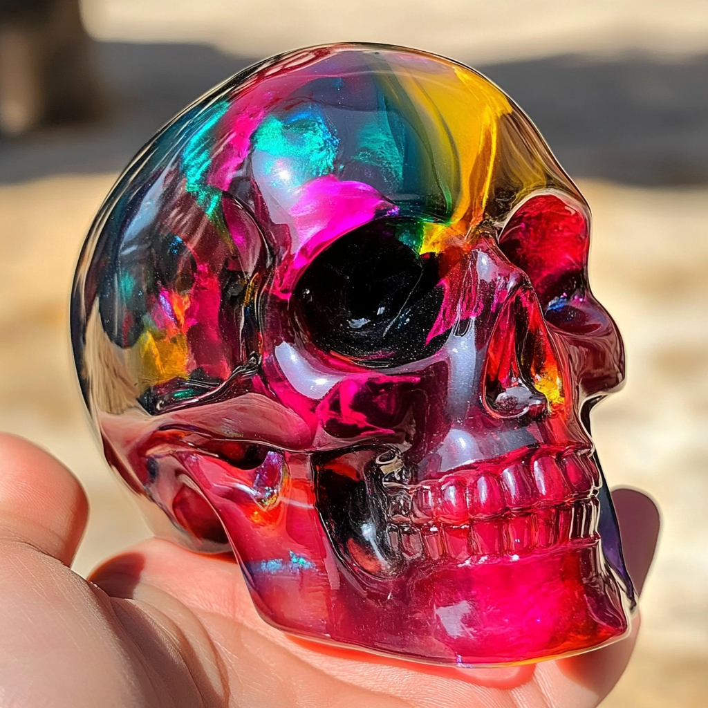 ✨Iridescent Skull Figurine