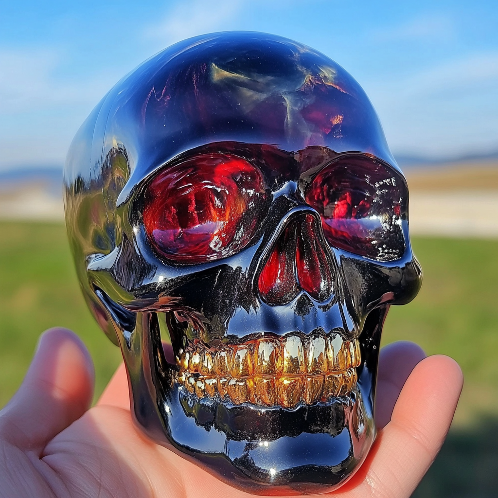✨Iridescent Skull Figurine