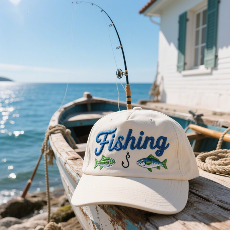 Fishing Embroidered Cap