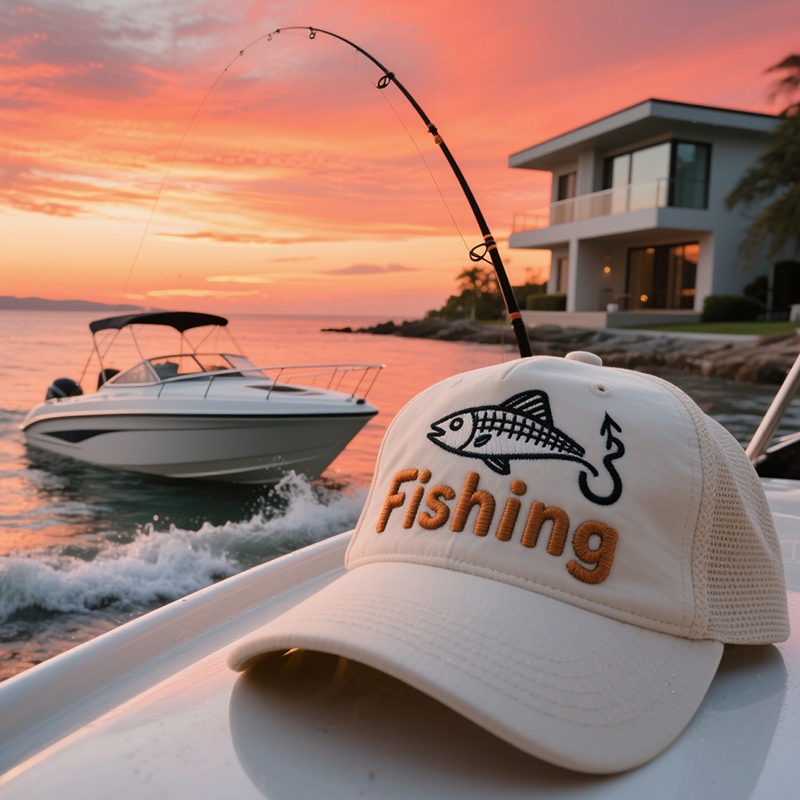 Fishing Embroidered Cap