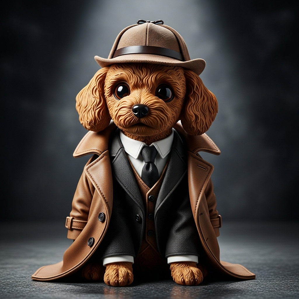 Detective Dog Figurine