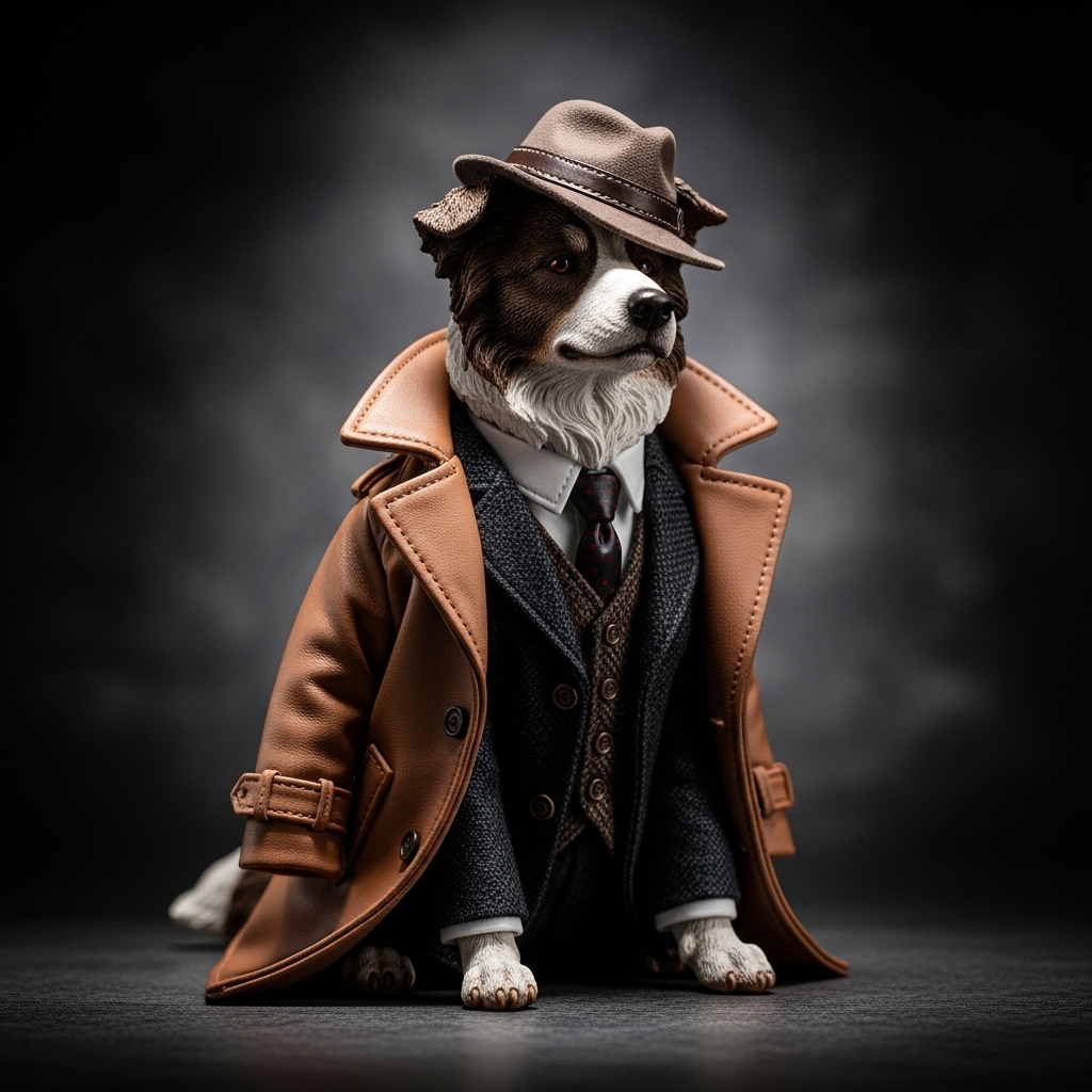Detective Dog Figurine