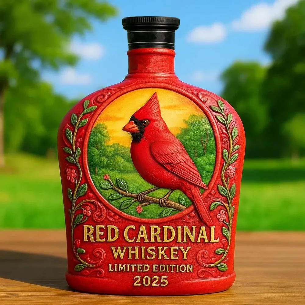 St. Louis Red Cardinals Whiskey Bottle