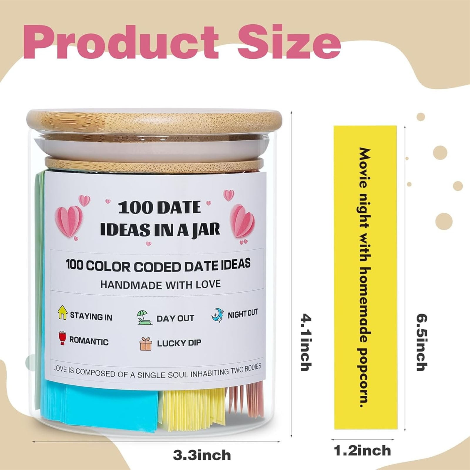 🎁100 Color-Coded Date Ideas in a Jar💕
