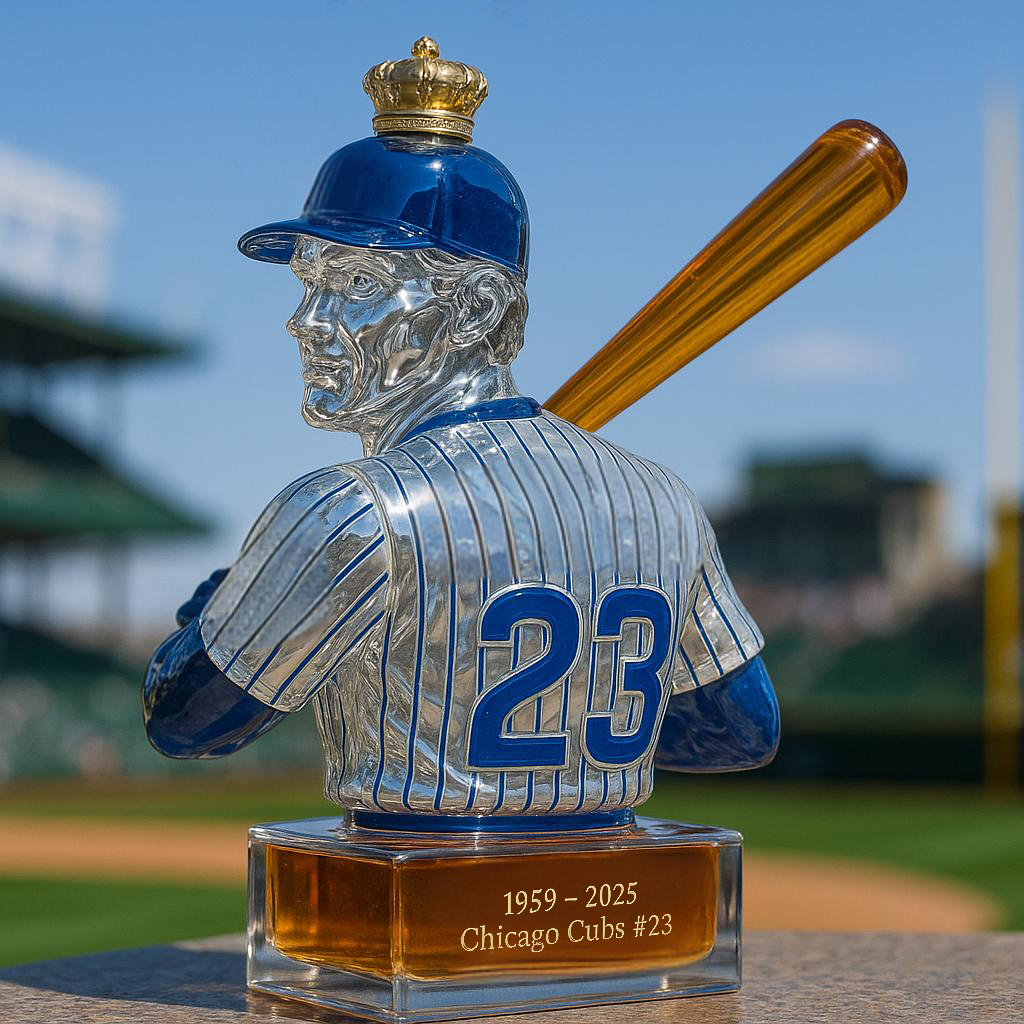 🕯️Ryne “Ryno” Sandberg Memorial Whiskey Bottle – Honoring a Chicago Cubs Legend