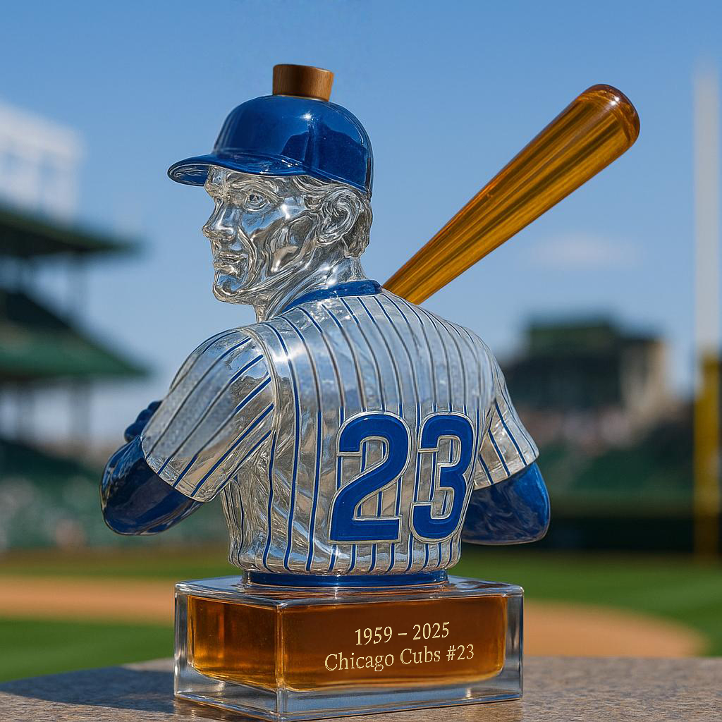 🕯️Ryne “Ryno” Sandberg Memorial Whiskey Bottle – Honoring a Chicago Cubs Legend