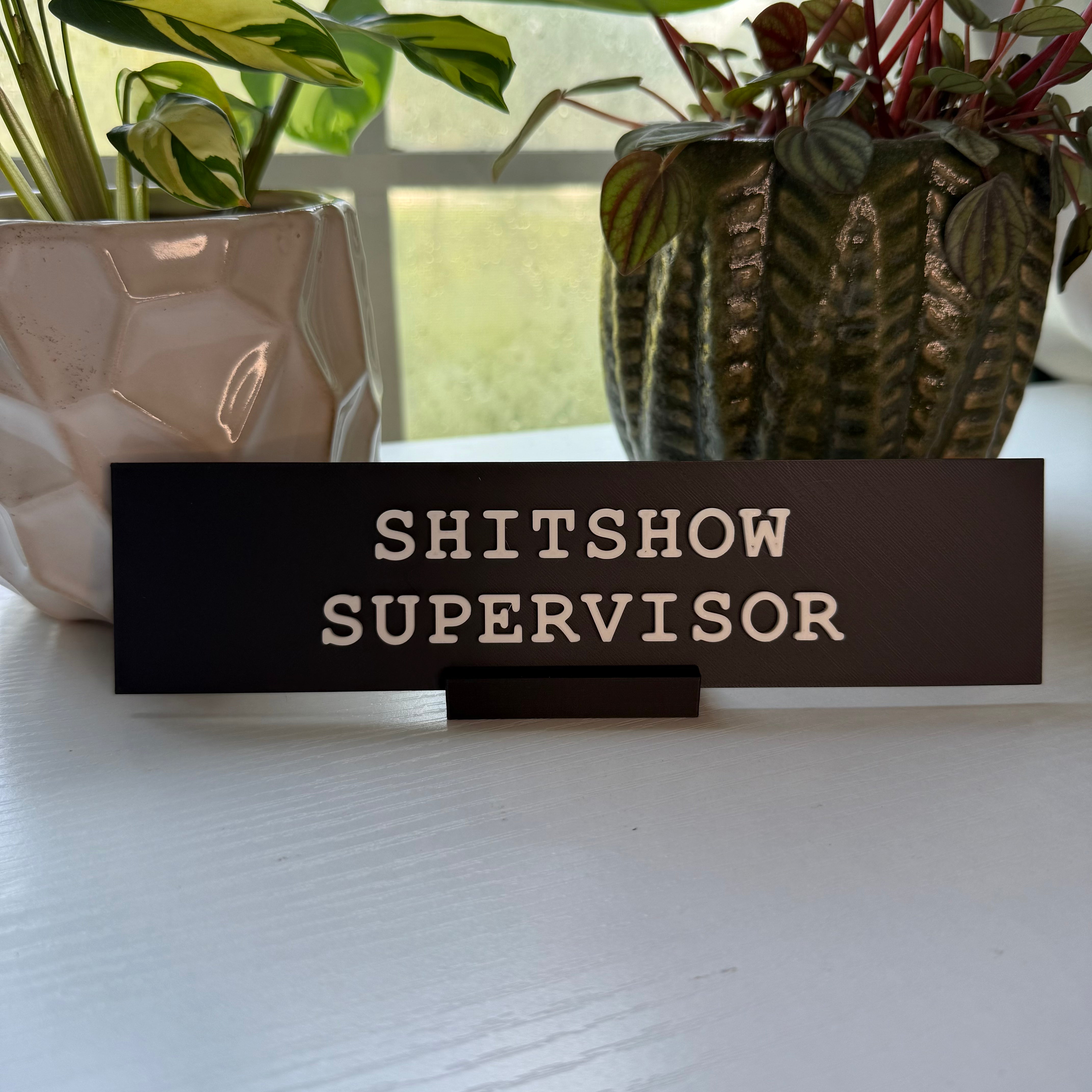 Fucker In Charge Desk Nameplate